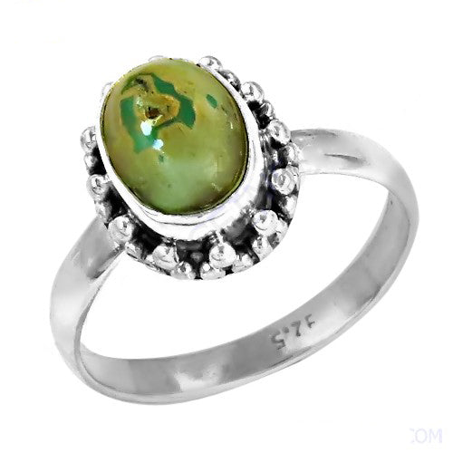 925 silver green gemstone ring for women | gift jewelry