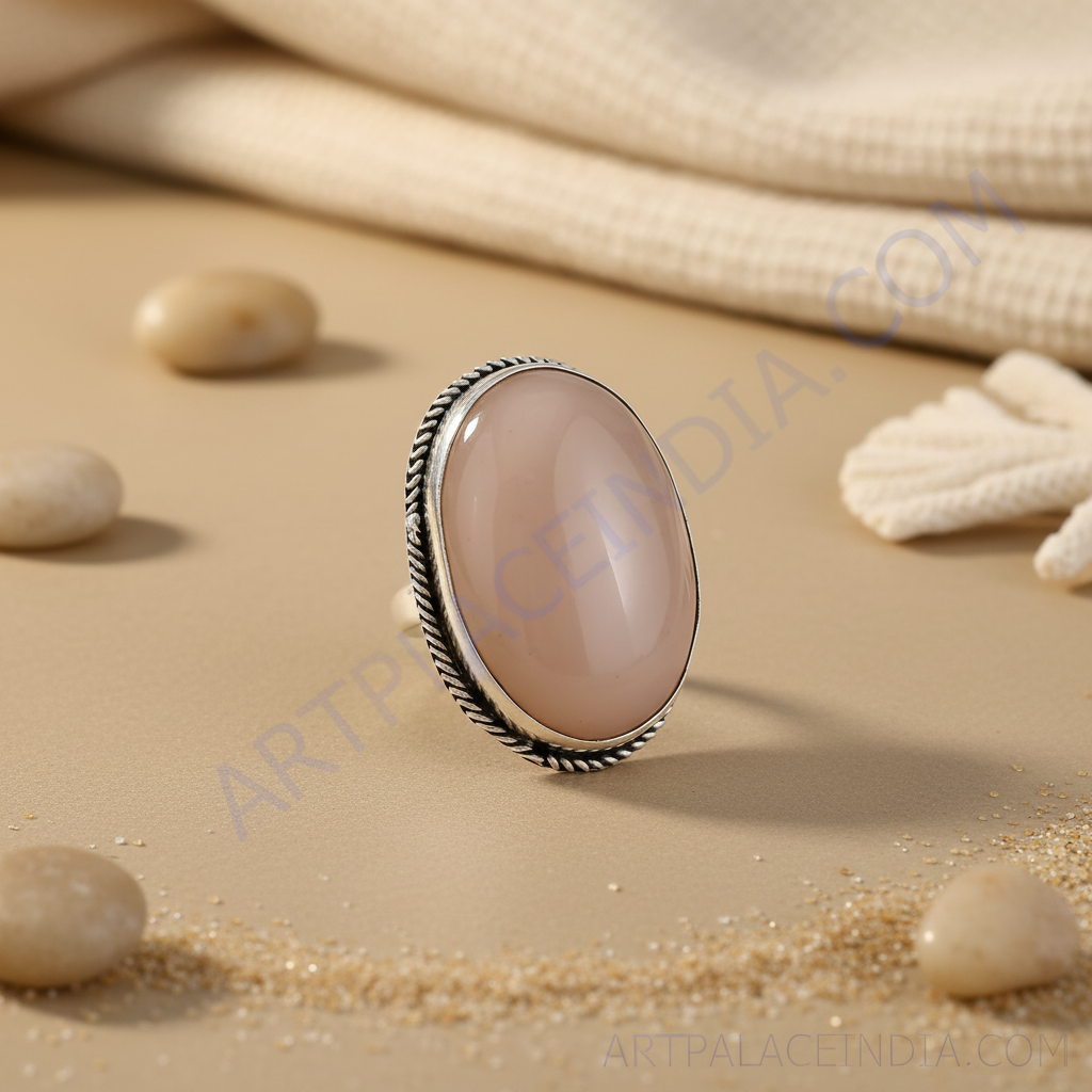 925 Sterling Silver Ring with Pink Gemstone | Women's Ring