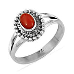将图像加载到图库查看器中， 925 Silver Coral Ring for Women | Gemstone Jewelry Gift

