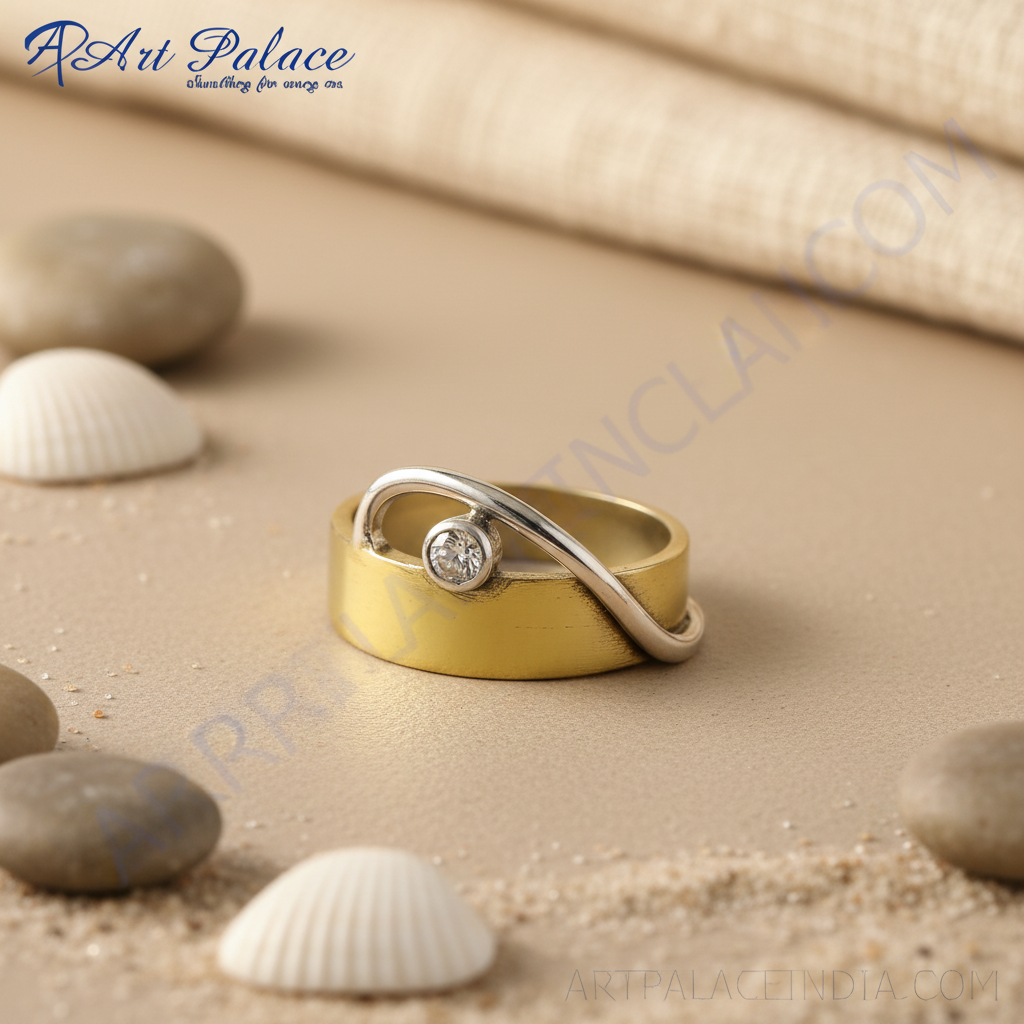 925 gold plated silver ring with stone for women | gift ring