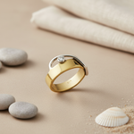 Load image into Gallery viewer, 925 gold plating Plated Silver Ring with Stone for Women | Gift Ring
