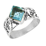 将图像加载到图库查看器中， 925 Silver Blue Topaz Ring for Women | Gemstone Jewelry
