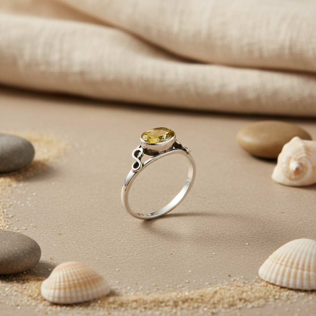 925 Silver Citrine Ring for Women | Gemstone Jewelry