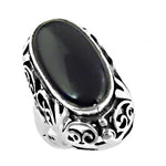 Load image into Gallery viewer, 925 Silver Onyx Stone Ring for Men | Statement Jewelry
