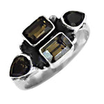 将图像加载到图库查看器中， 925 Silver Smoky Quartz Ring for Women | Statement Jewelry

