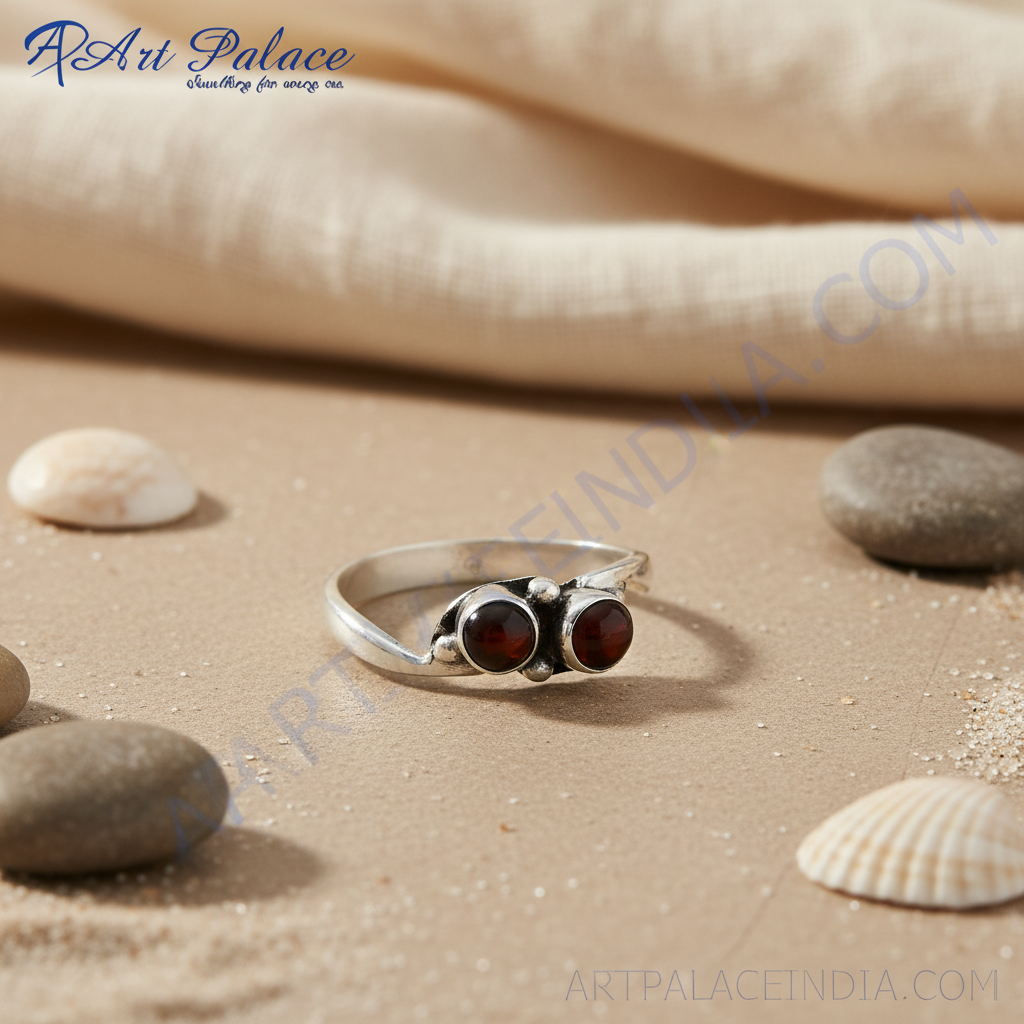 925 Silver Garnet Ring for Women | Gemstone Jewelry Gift