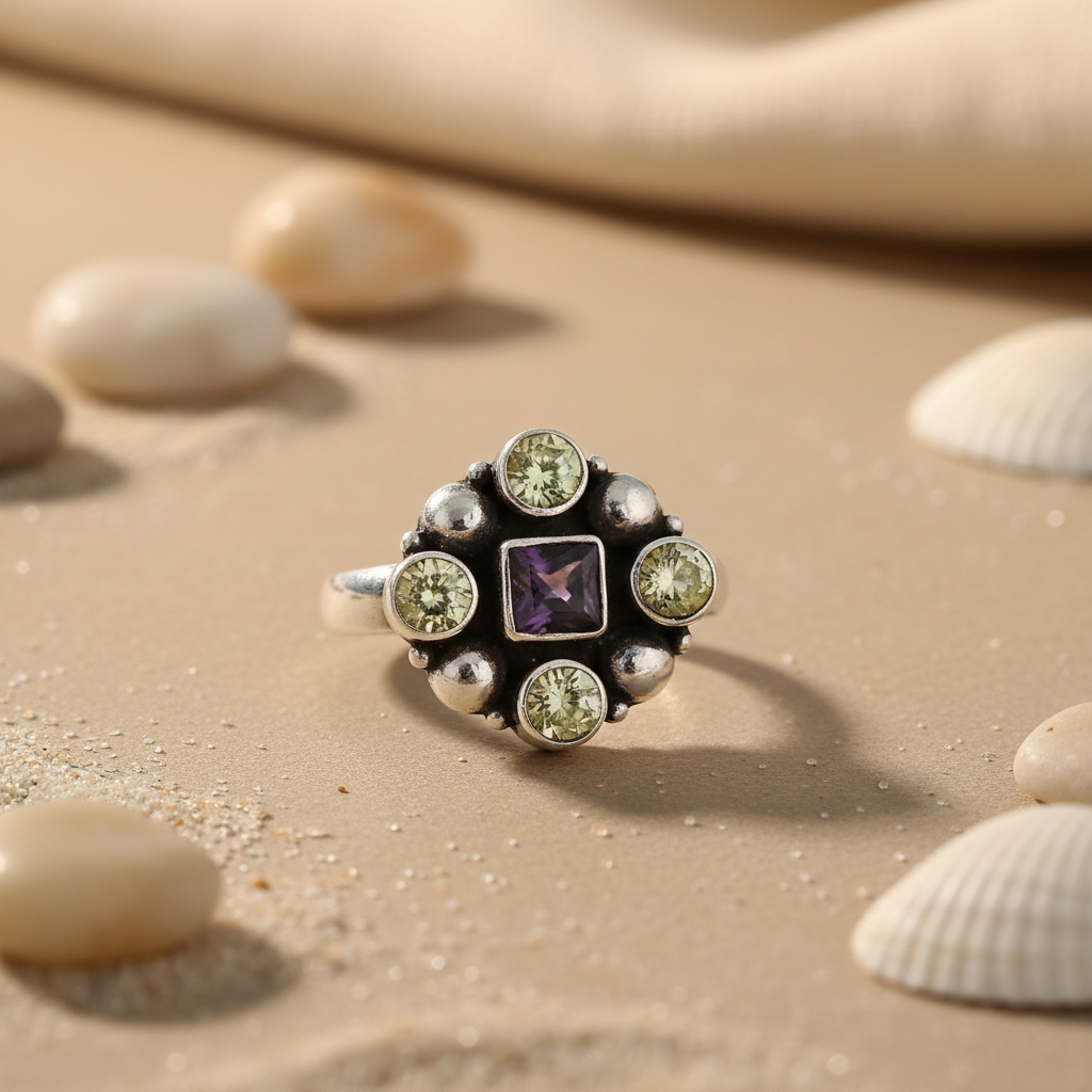 925 Silver Gemstone Ring for Women | Statement Jewelry