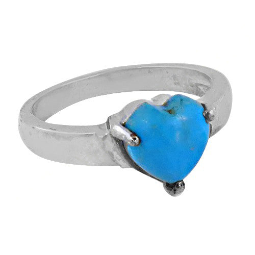 925 Silver Turquoise Heart Ring for Women | Gift Jewelry