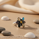 Load image into Gallery viewer, 925 Silver Multi-Gemstone Ring for Women | Statement Jewelry
