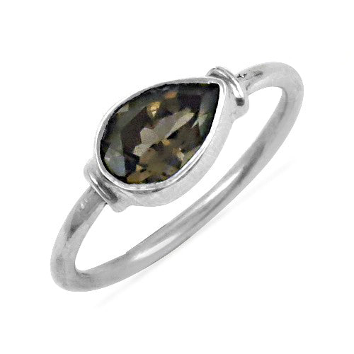 925 silver smoky quartz ring for women | daily wear