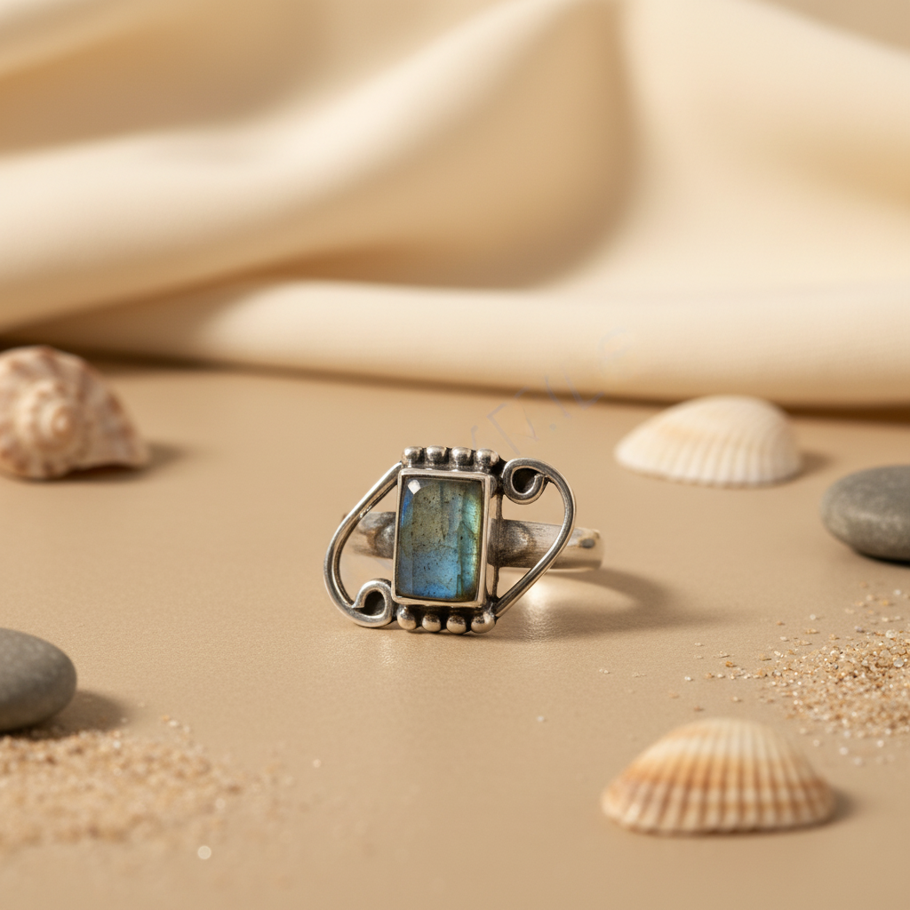 925 Sterling Silver Labradorite Ring for Women | Gift Jewelry