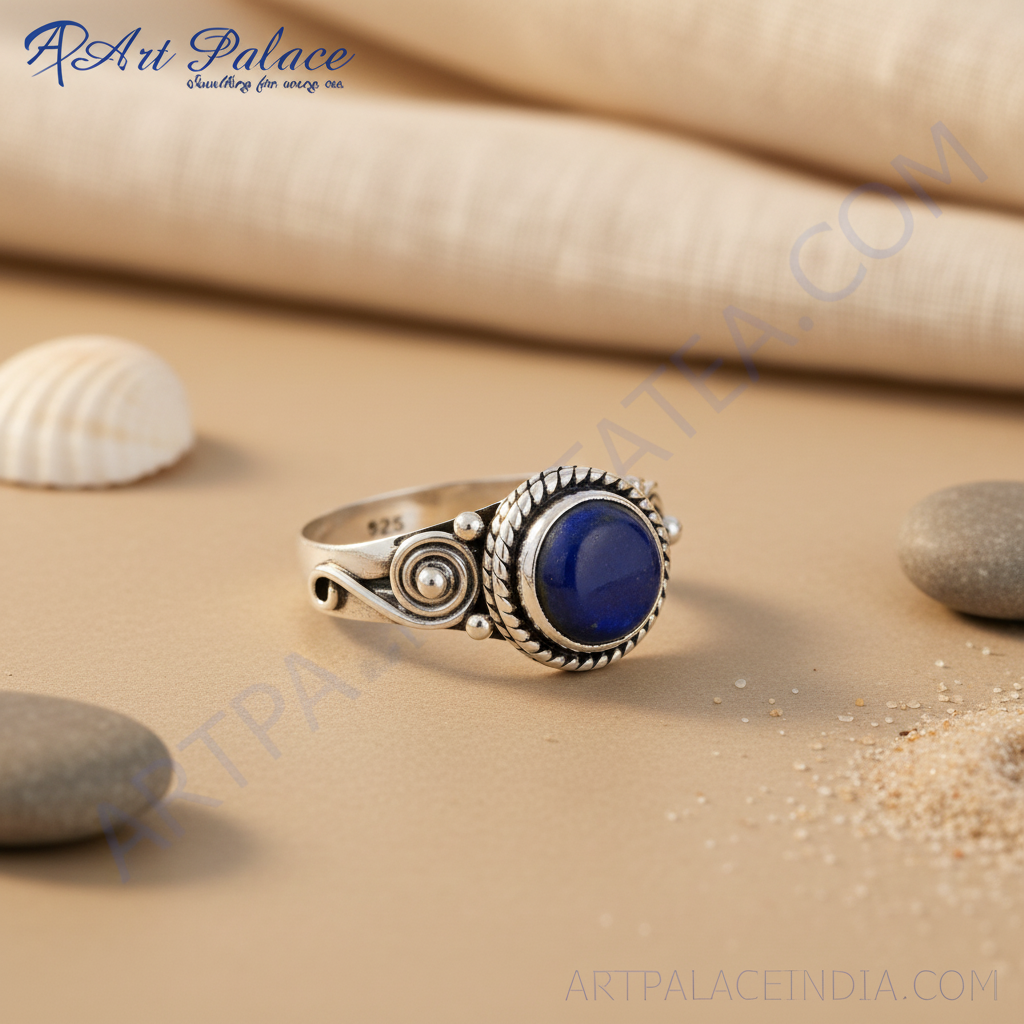 925 silver lapis lazuli ring for women | gemstone jewelry