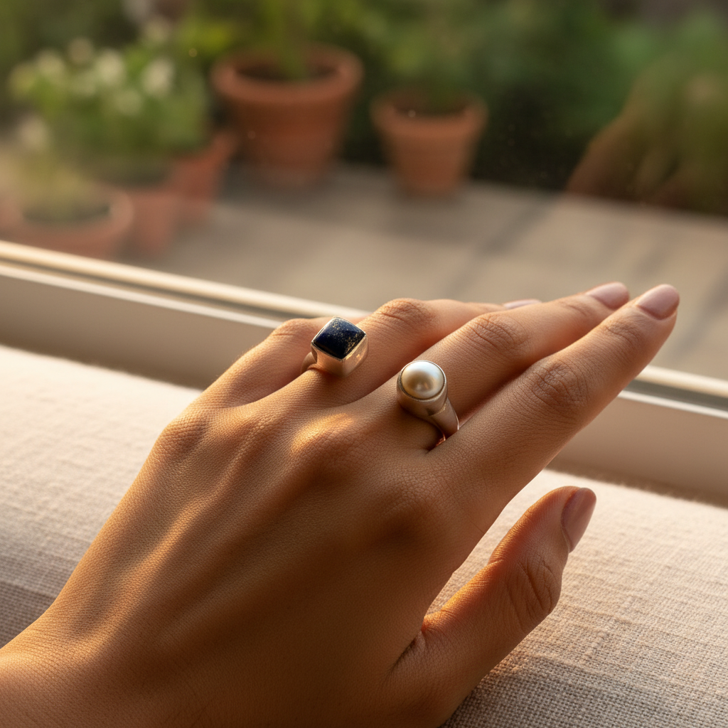 925 Silver Open Ring with Gemstone | Unique Jewelry for Women