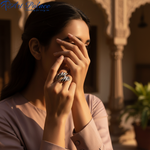 Load image into Gallery viewer, 925 Silver Abstract Ring | Statement Jewelry for Women
