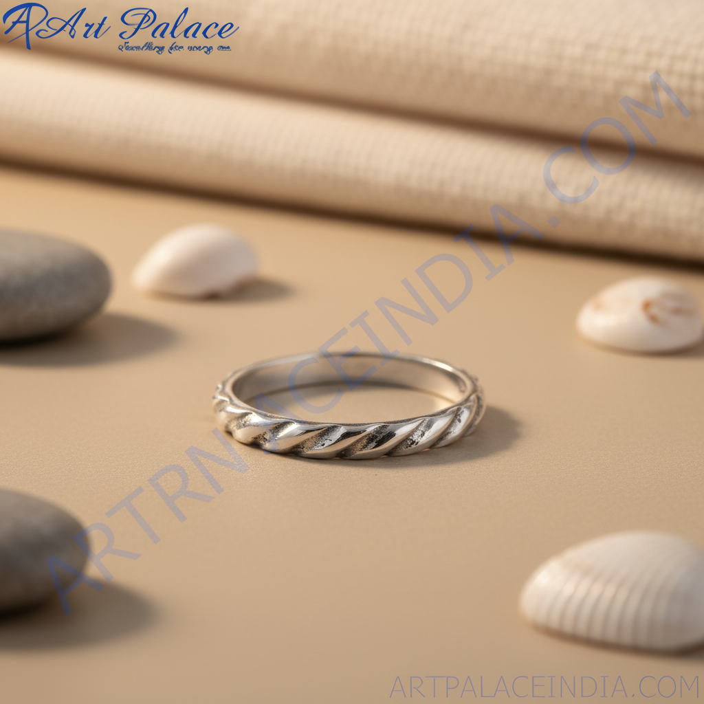 925 Silver Twisted Rope Ring | For Women | Daily Wear