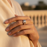 将图像加载到图库查看器中， Silver Crossover Ring for Women | Modern Minimalist Jewelry

