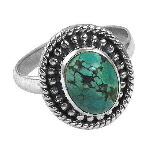 925 Sterling Silver Turquoise Ring for Women | Gemstone Jewelry