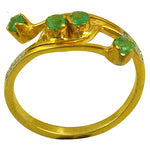 将图像加载到图库查看器中， gold plating Emerald Ring for Women | Gemstone Jewelry Gift
