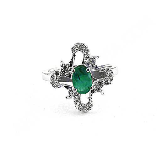 925 silver emerald ring for women | gemstone jewelry
