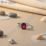 Load image into Gallery viewer, Silver Ruby Ring for Women | Gemstone Jewelry Gift
