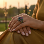 Load image into Gallery viewer, 925 Sterling Silver Gemstone Ring for Women | Flower Design
