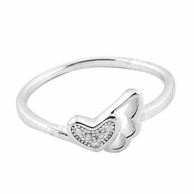 925 silver heart ring with cubic zirconia | women's ring
