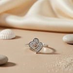 Load image into Gallery viewer, 925 Sterling Silver Diamond Heart Ring | Women's Ring | Gift
