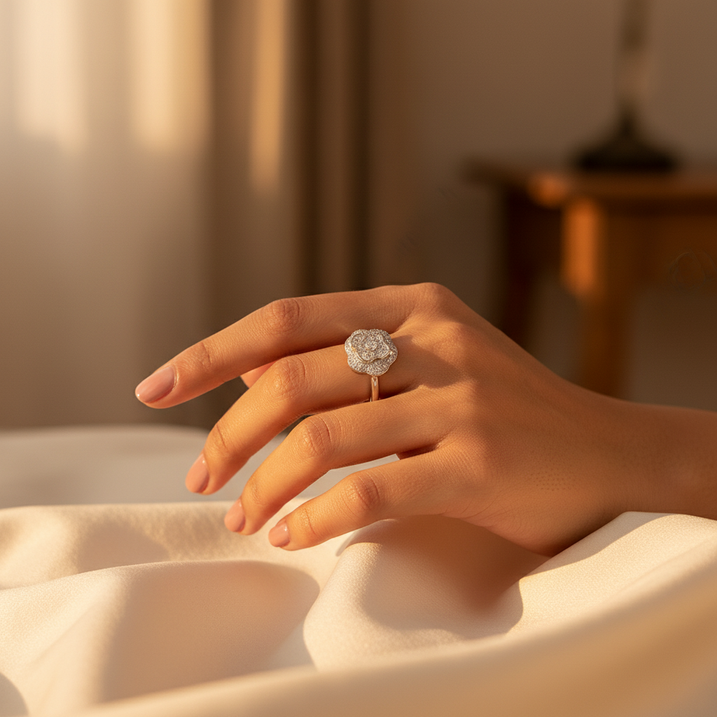 925 Silver Flower Ring for Women | Floral Jewelry Gift