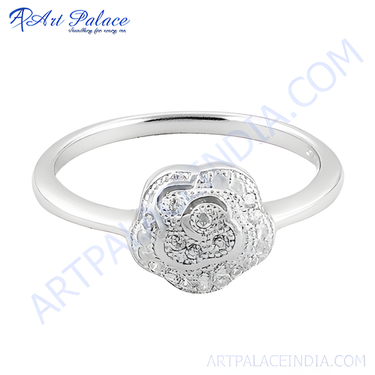 Exclusive Cubic Zirconia Gemstone Silver Ring