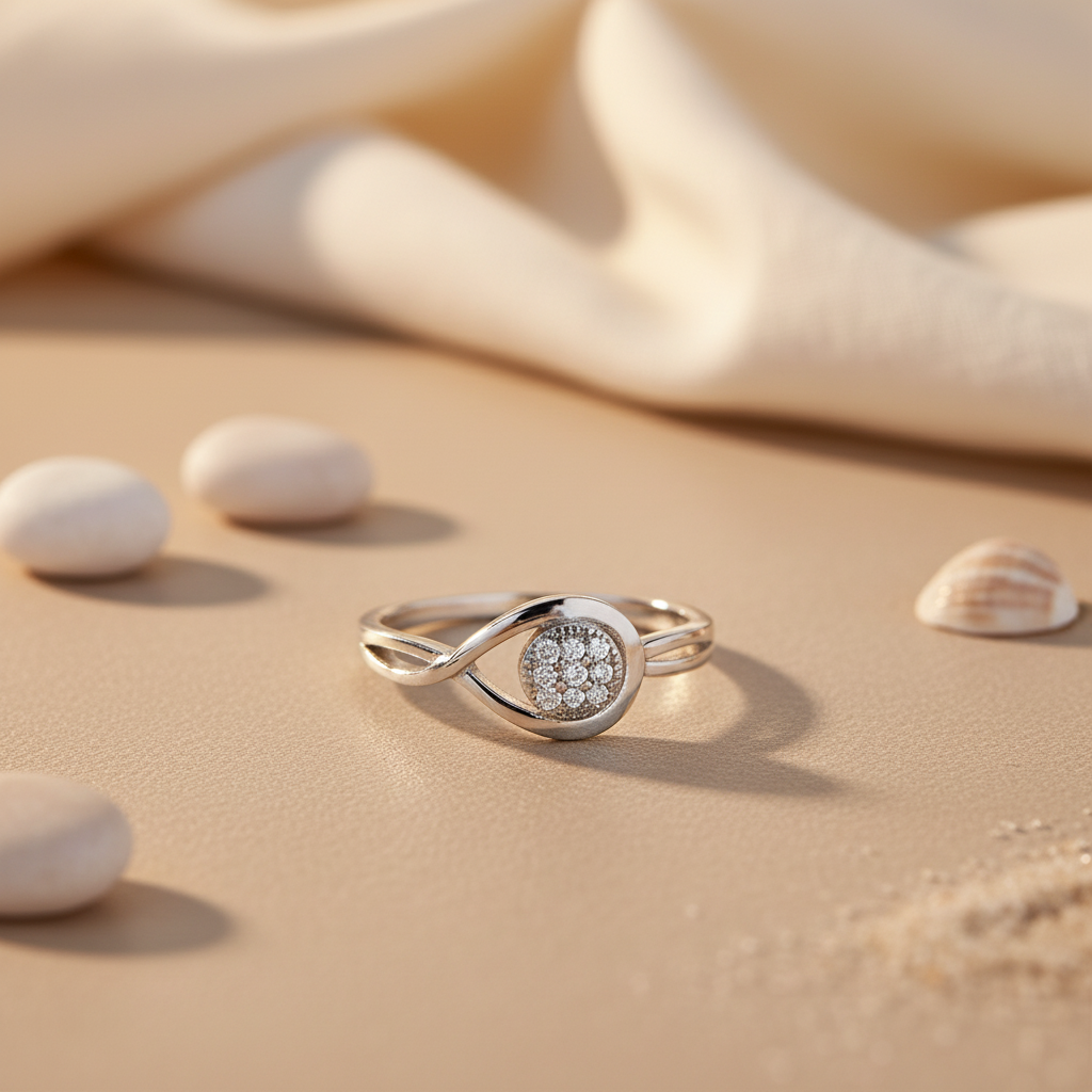 925 Silver Diamond Cluster Ring for Women | Elegant Jewelry
