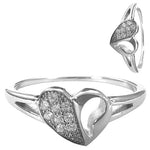 Load image into Gallery viewer, 925 Silver Heart Ring with Cubic Zirconia | Women's Jewelry Gift
