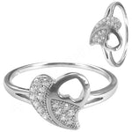 将图像加载到图库查看器中， 925 Silver Heart Ring with Cubic Zirconia | Women's Ring
