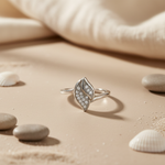 将图像加载到图库查看器中， 925 Silver Leaf Ring with Cubic Zirconia | Women's Ring
