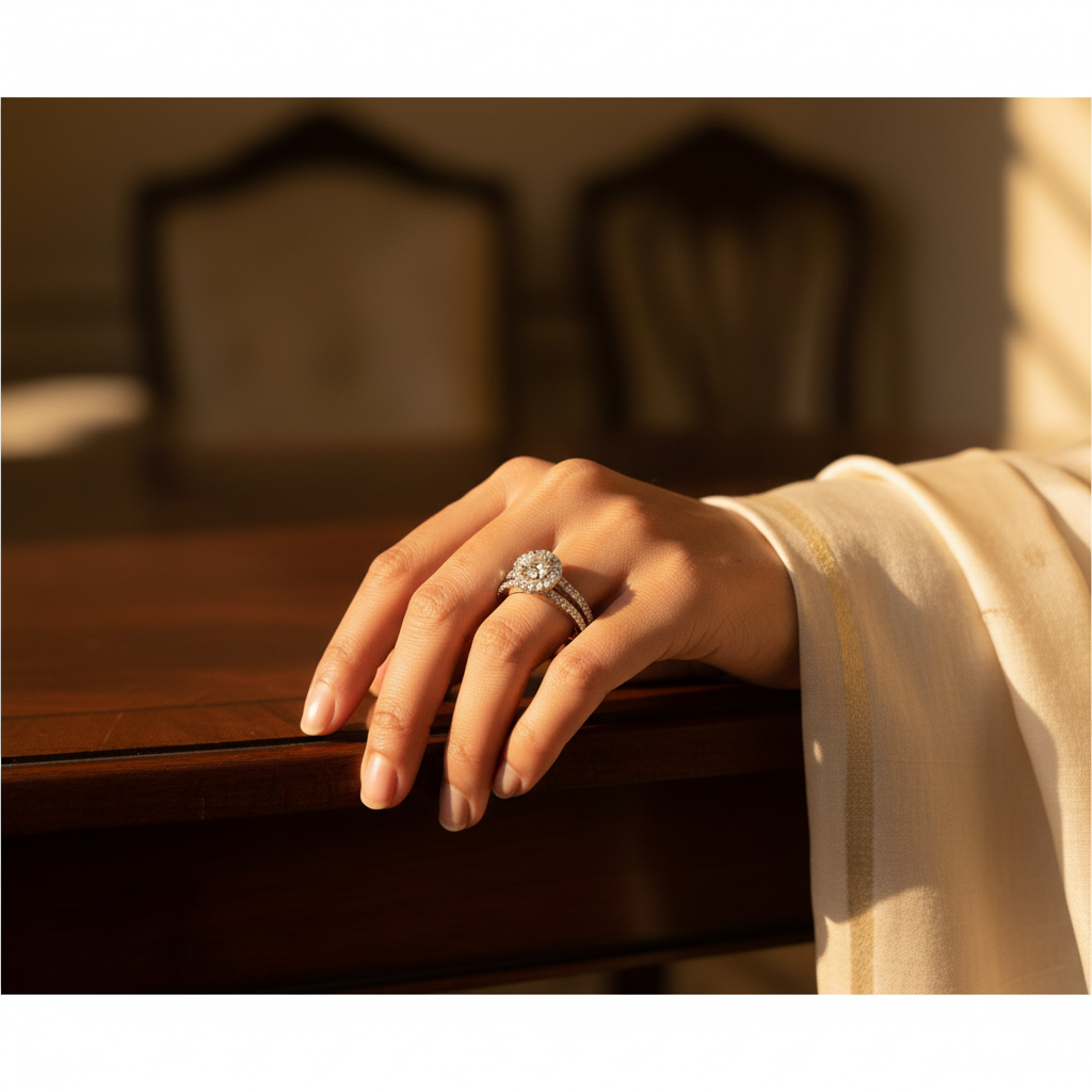 Silver Diamond Ring for Women | Engagement Ring | Gift
