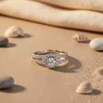 将图像加载到图库查看器中， Silver Diamond Ring for Women | Engagement Ring | Gift
