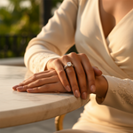 Load image into Gallery viewer, Silver Ring with Cubic Zirconia | Women's Engagement Ring
