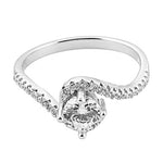 Load image into Gallery viewer, Silver Solitaire Engagement Ring | Round Cut Diamond | For Her
