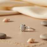 将图像加载到图库查看器中， 925 Silver Cubic Zirconia Flower Ring for Women | Gift Jewelry
