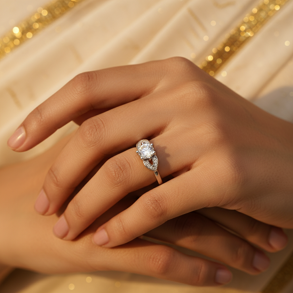 925 Silver Diamond Ring for Women | Engagement | Gift