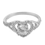 Load image into Gallery viewer, 925 Silver Heart Ring with Cubic Zirconia | Women's Ring
