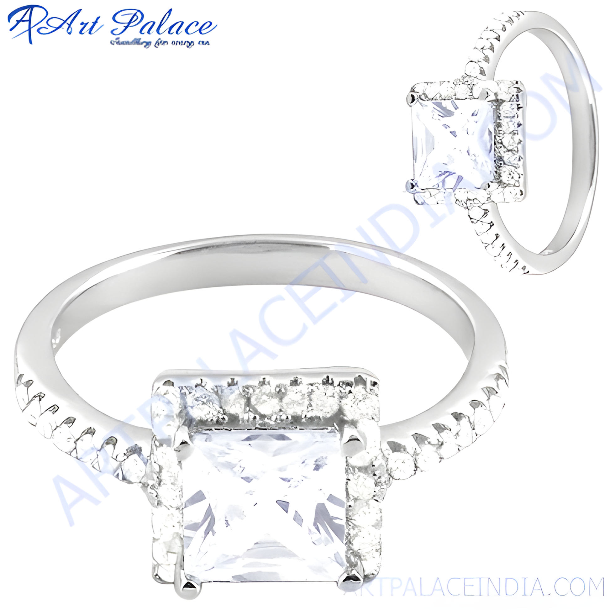 Best Selling Silver Cubic Zirconia Gemstone Ring