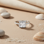将图像加载到图库查看器中， 925 Silver Princess Cut Ring | White Cubic Zirconia | For Women
