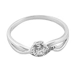 Load image into Gallery viewer, 925 Silver Solitaire Engagement Ring | White CZ Stone
