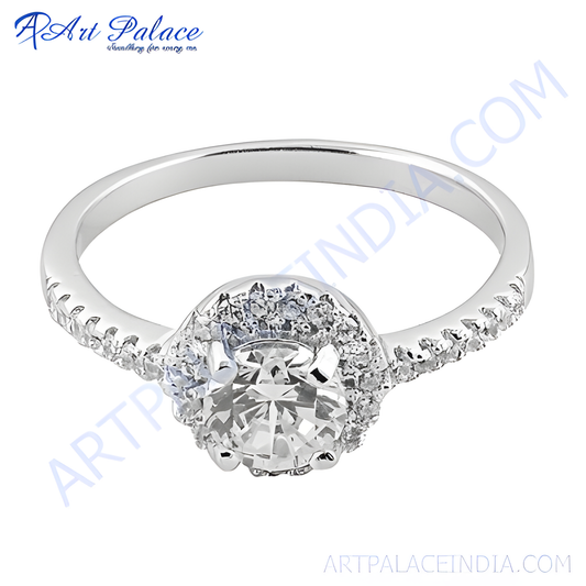 Royal Cubic Zirconia Silver Ring