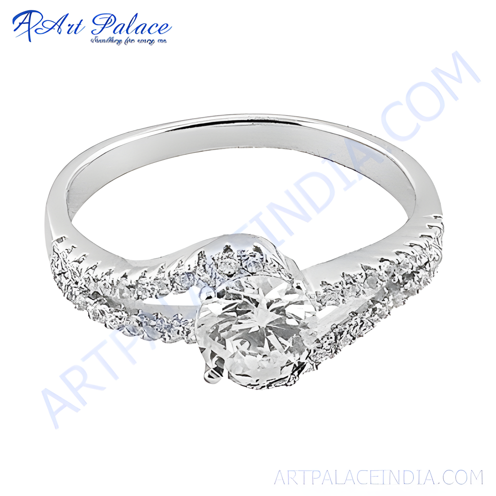 Indian Touch Cubic Zirconia Silver Ring