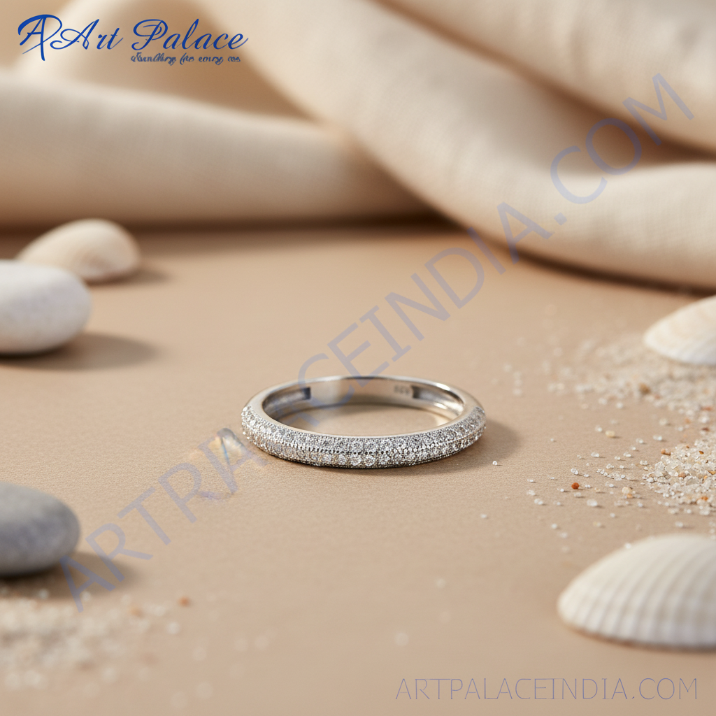 925 silver pave ring for women | wedding band | gift