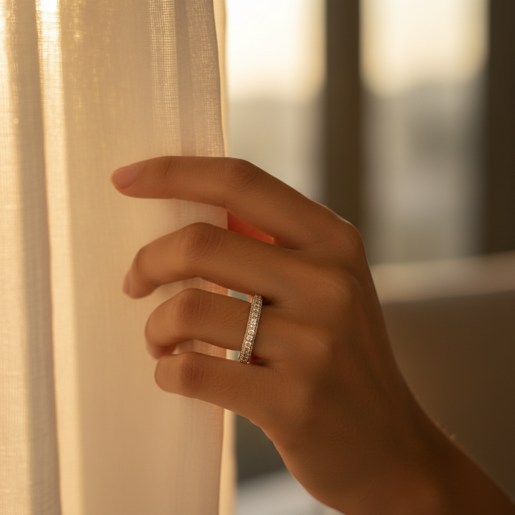 925 Silver Pave Ring for Women | Wedding Band | Gift