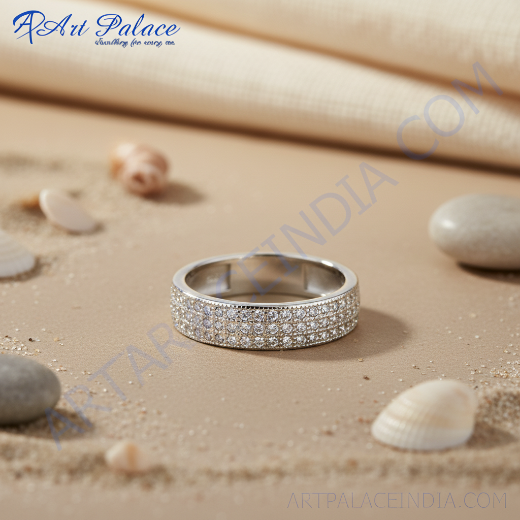 925 Silver Cubic Zirconia Pave Ring for Women | Gift Jewelry