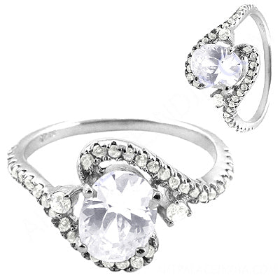 925 silver cubic zirconia ring for women | gift jewelry