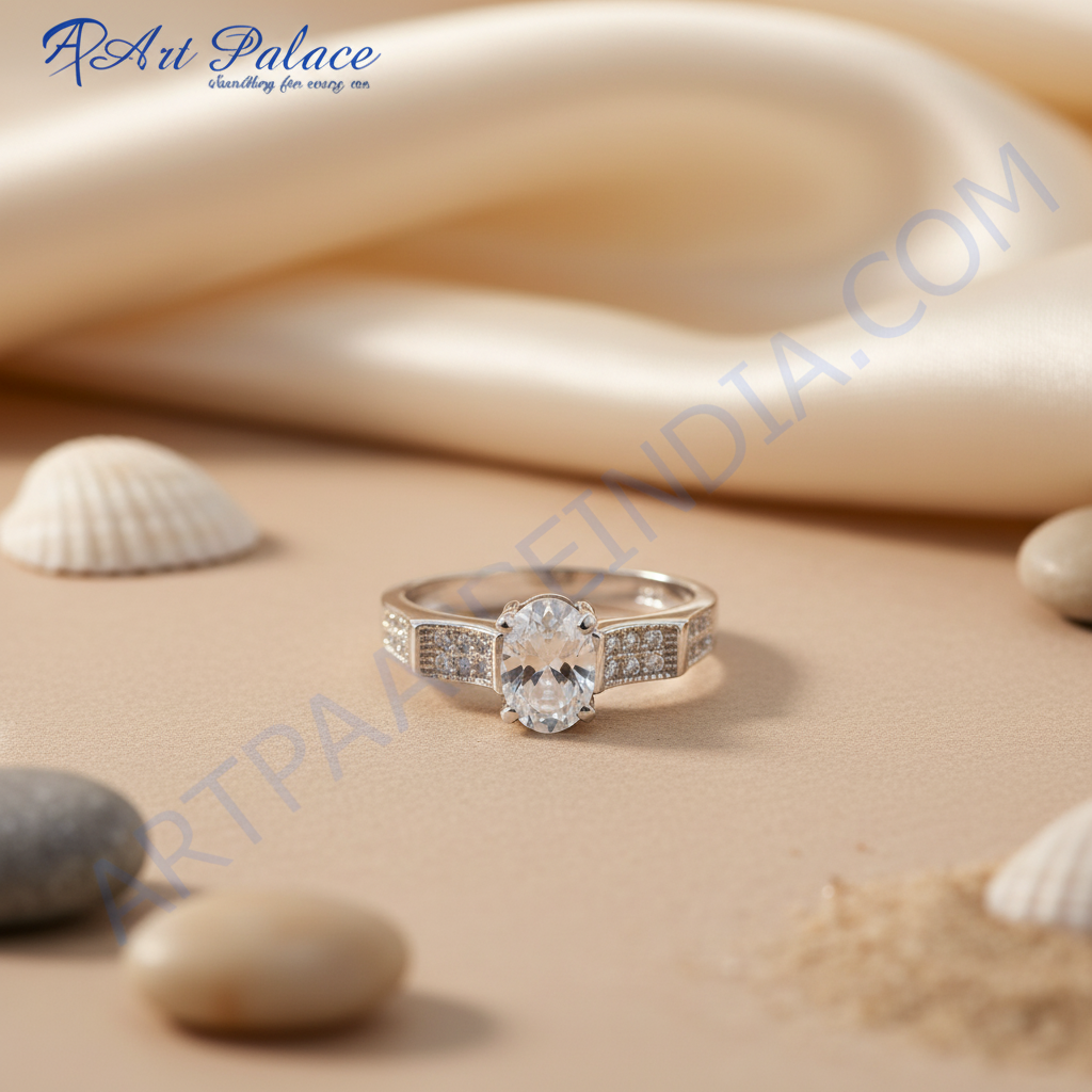 925 silver oval cut ring | women's engagement ring